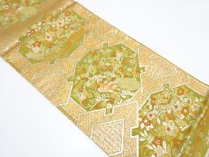 花鳥に古典柄織り出し袋帯